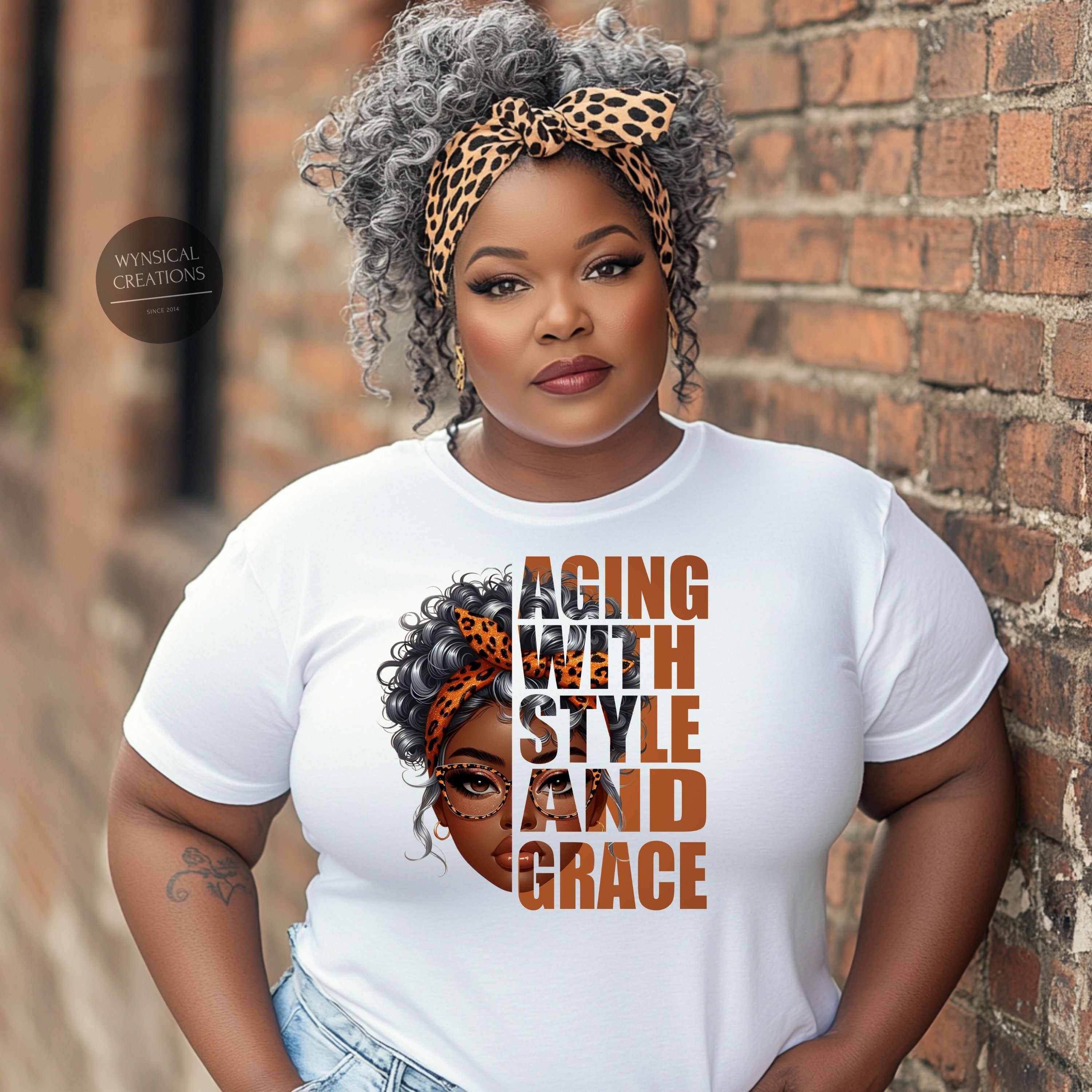 Aging With Style And Grace T Shirt For Fabulous Gray Haired Women aging-with-style-and-grace-t-shirt-for-fabulous-gray-haired-women